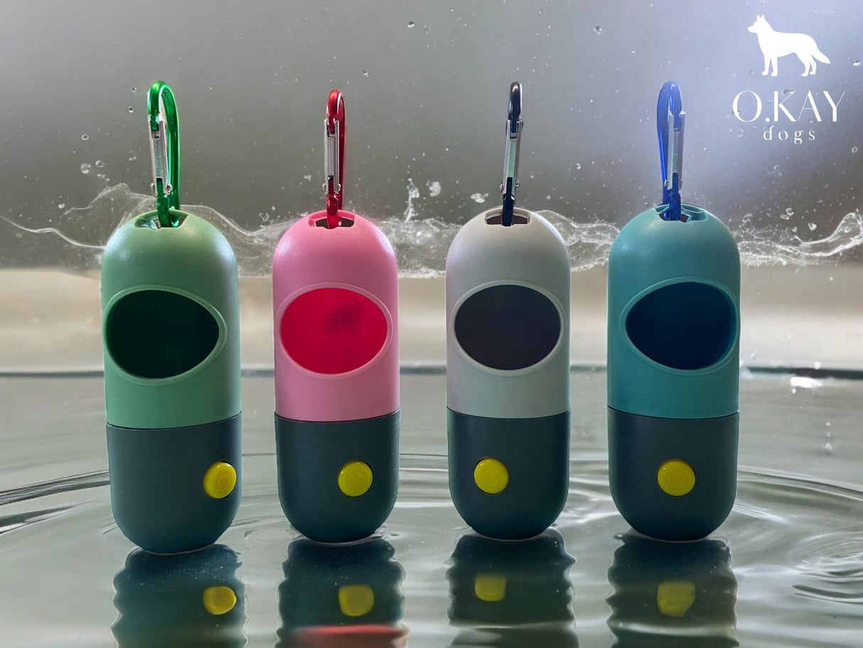 Kotbeutelspender mit LED-Leuchte